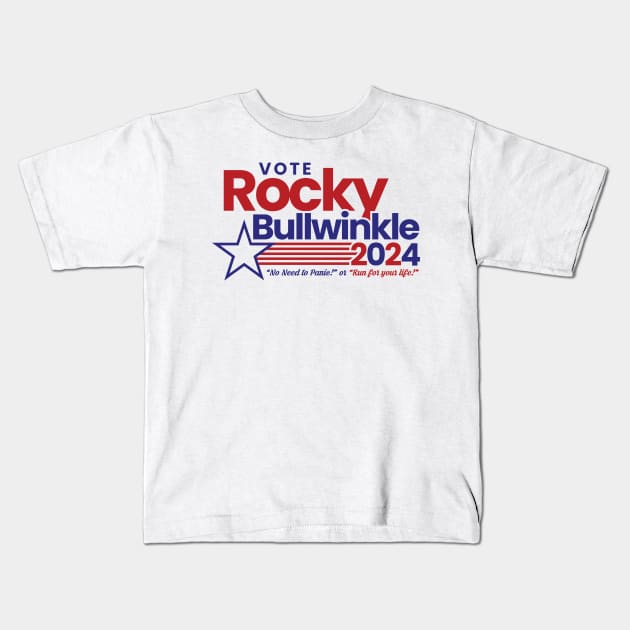 Rocky Bullwinkle 2024 Kids T-Shirt by MindsparkCreative